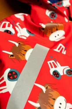 Blade & Rose Highland Cow Baby/Kids Waterproof Raincoat -Kids Fashion Clothing Store mf52dd 001 highlandcowbabytoddlerwaterproofraincoat20221003110609 5