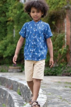 Giraffy Baby/Kids Organic Cotton Grandad Shirt -Kids Fashion Clothing Store mf7240 001 giraffybabykidsorganiccottongrandadshirt20230406103609 3